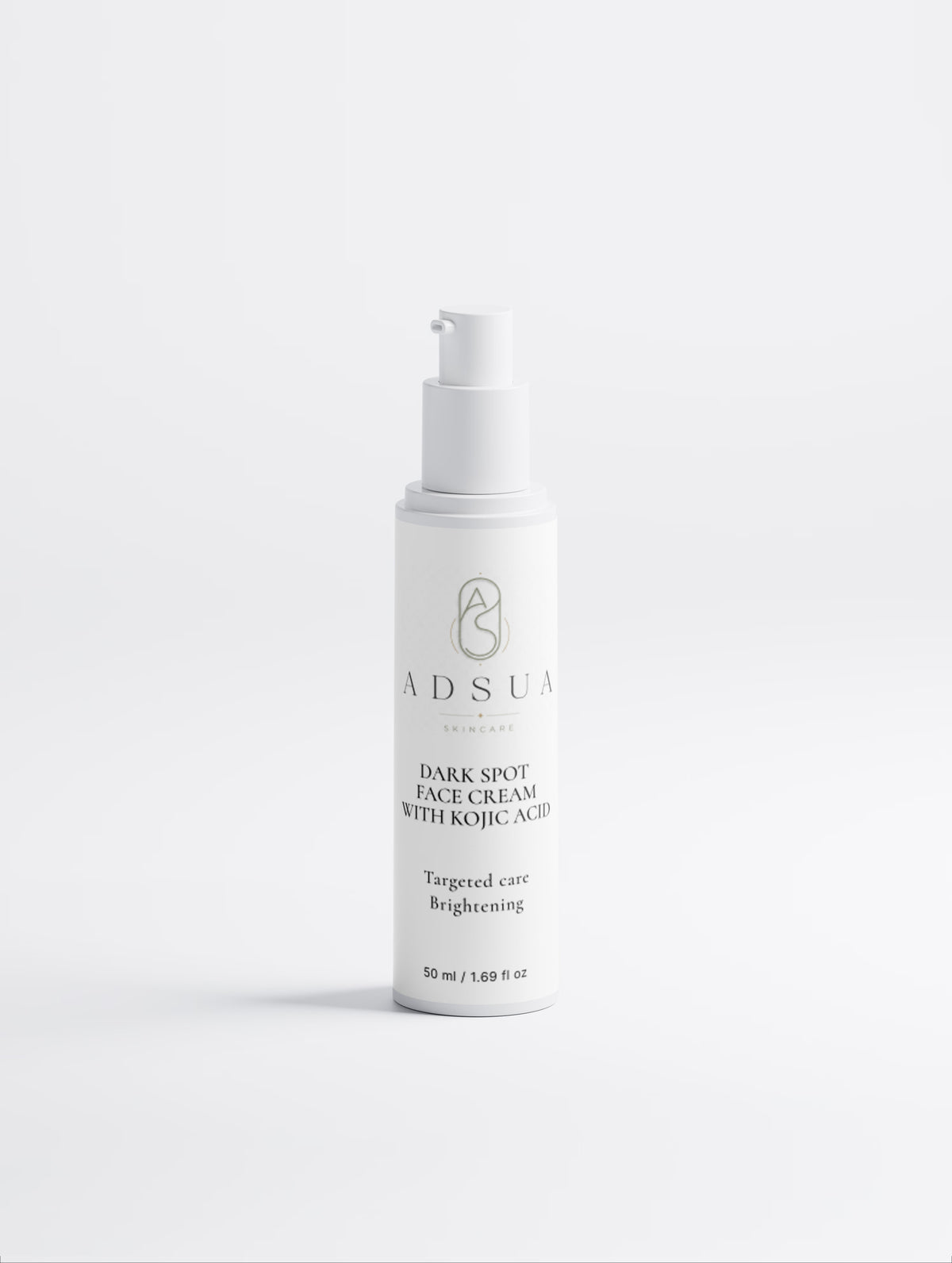 Adsua Dark Spot Face Cream met kojiczuur, witte pompflacon van 50 ml
